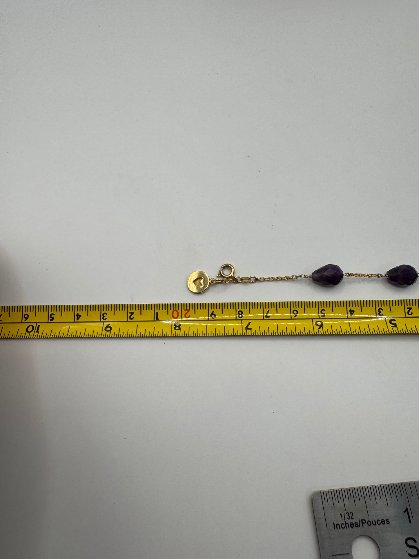 Vintage 925 Gold-Plated Bracelet with Amethyst Gemstones