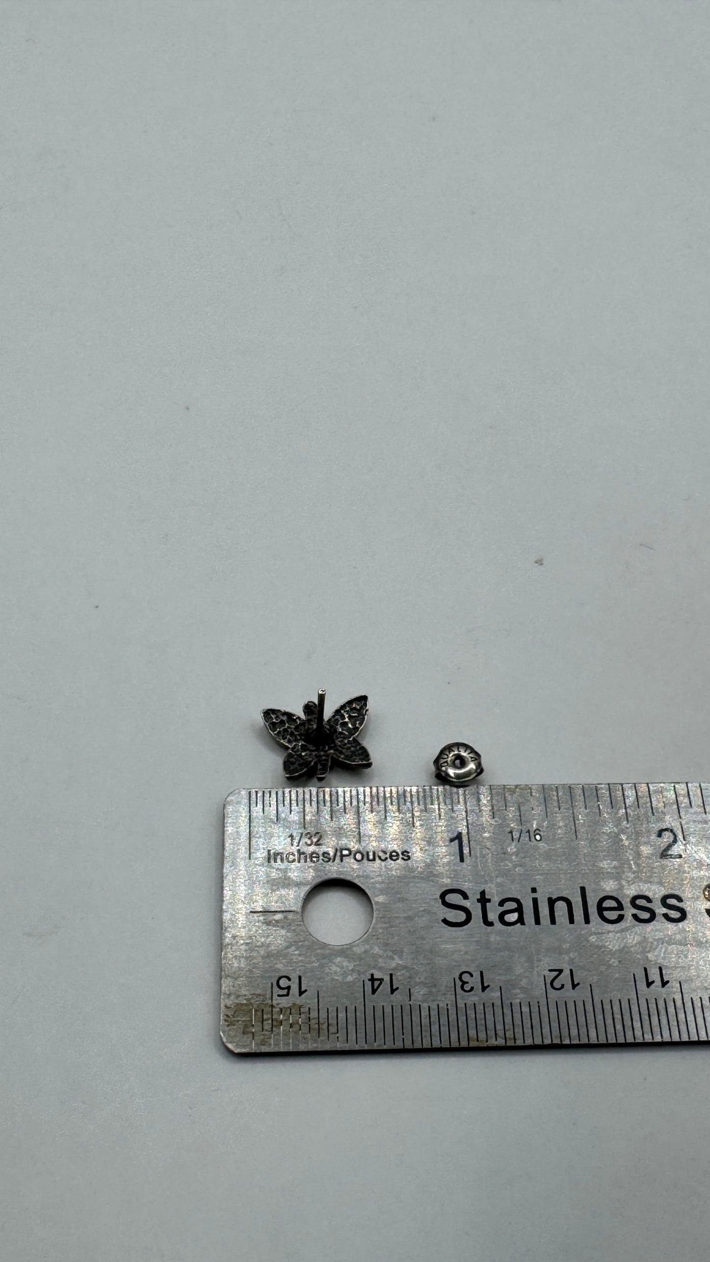 Vintage Sterling Silver Butterfly Earrings – Gold Plated Two-Tone Stud Earrings