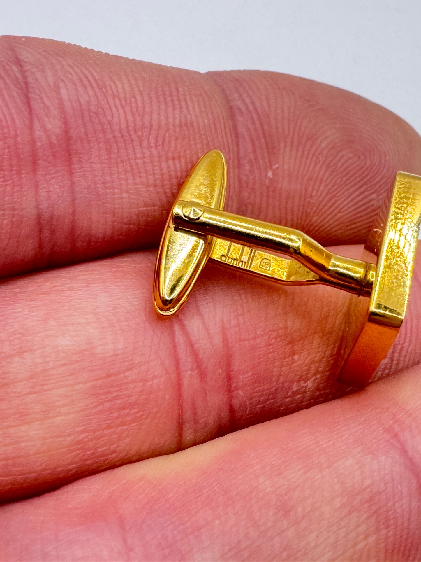 Vintage Dunhill Gold-Plated Cufflinks – Excellent Condition
