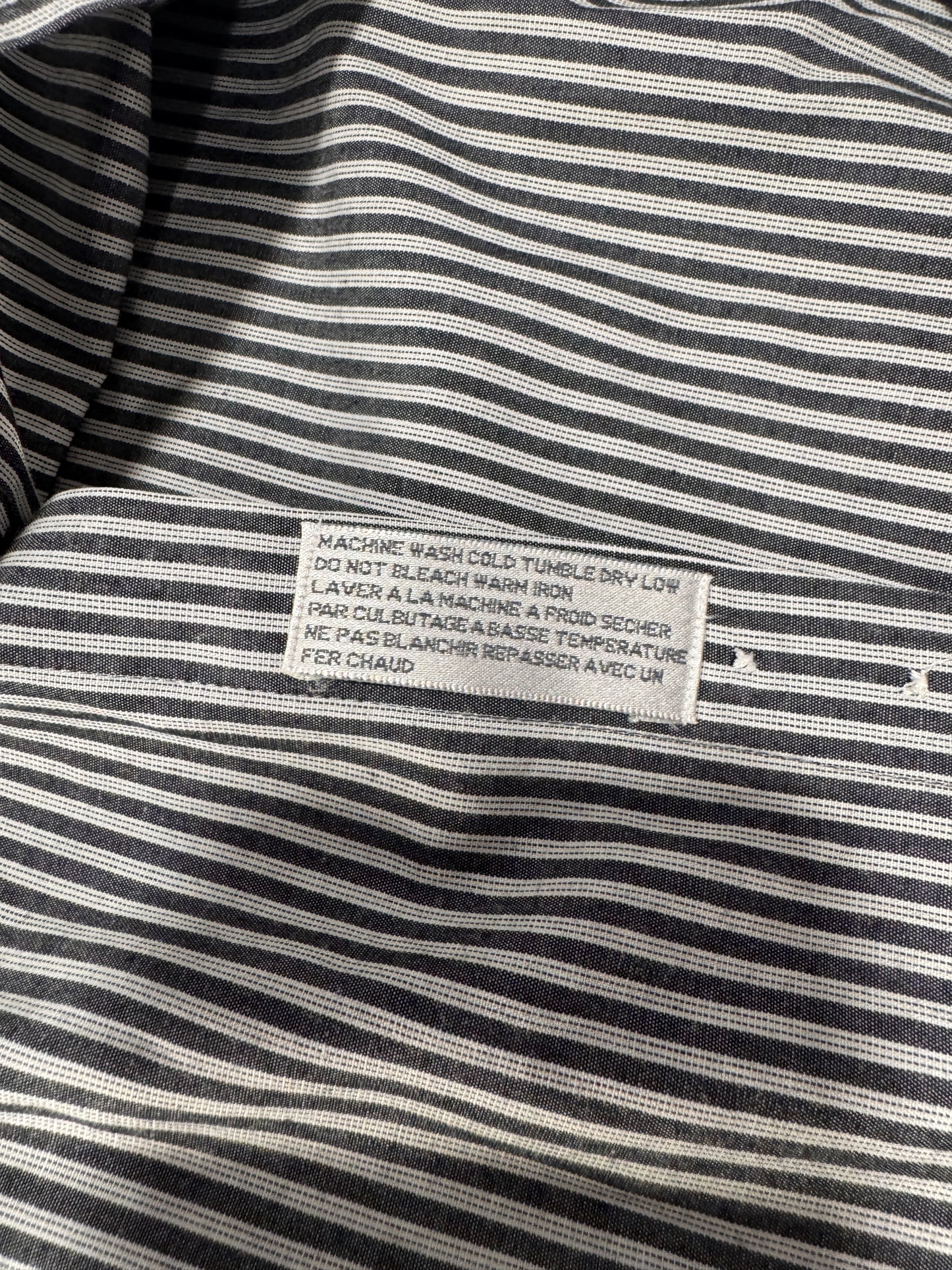 Authentic Christian Dior Men’s Shirt – Size 34-35 (17), Striped, French Designer
