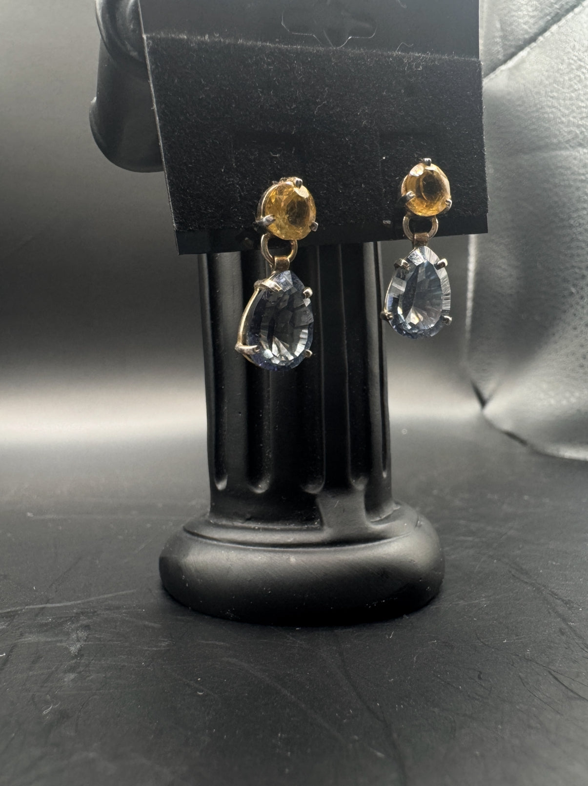 Vintage Sterling Silver Earrings with Amethyst & Zirconia – Elegant 925