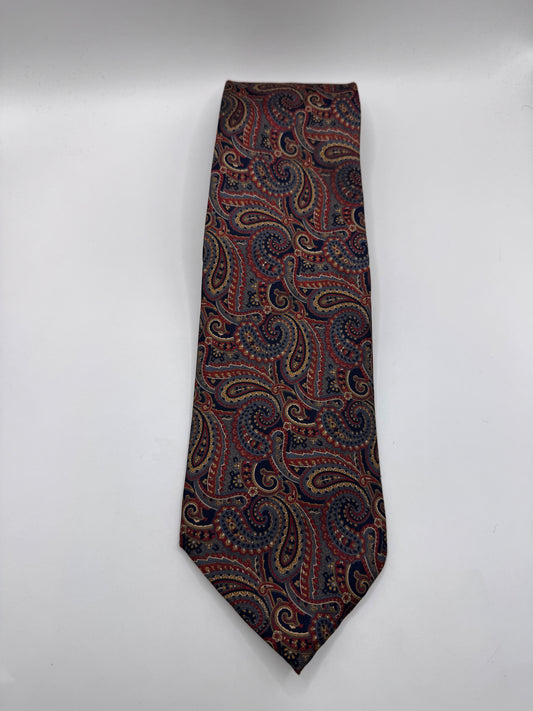 Vintage The Windsor Collection Silk Tie – 100% Silk, Classic Paisley