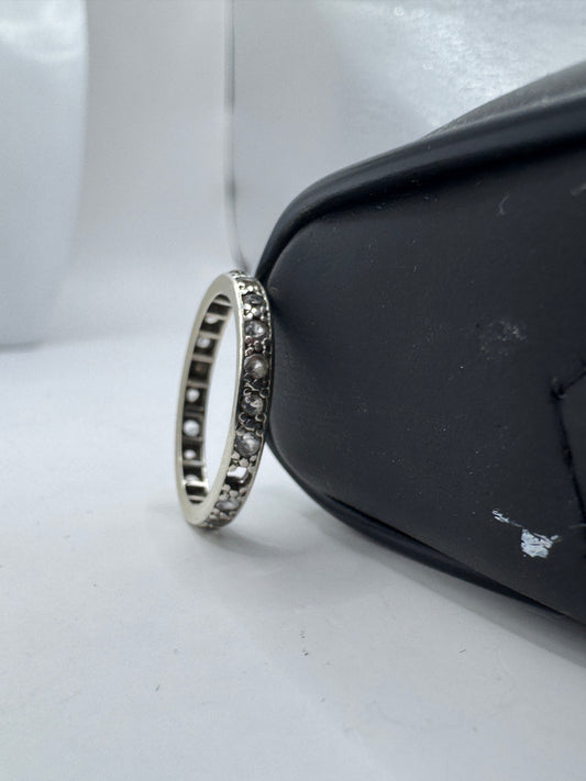 Antique Art Deco 14k Gold Diamond Eternity Band – One Diamond Missing