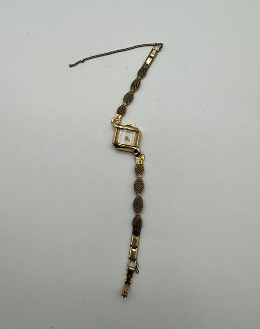 Vintage Hamilton 10K Gold Filled Ladies Watch β Working Retro Bracelet Timepiece