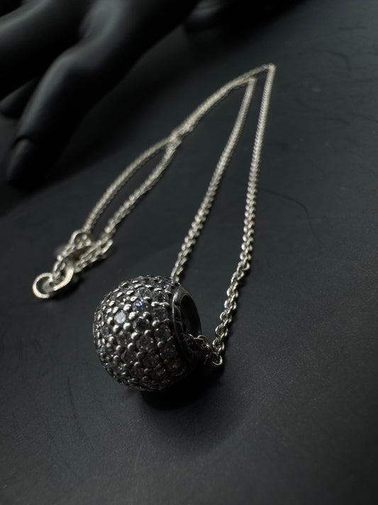 Pandora Sterling Silver 925 Necklace with Sparkling Charm