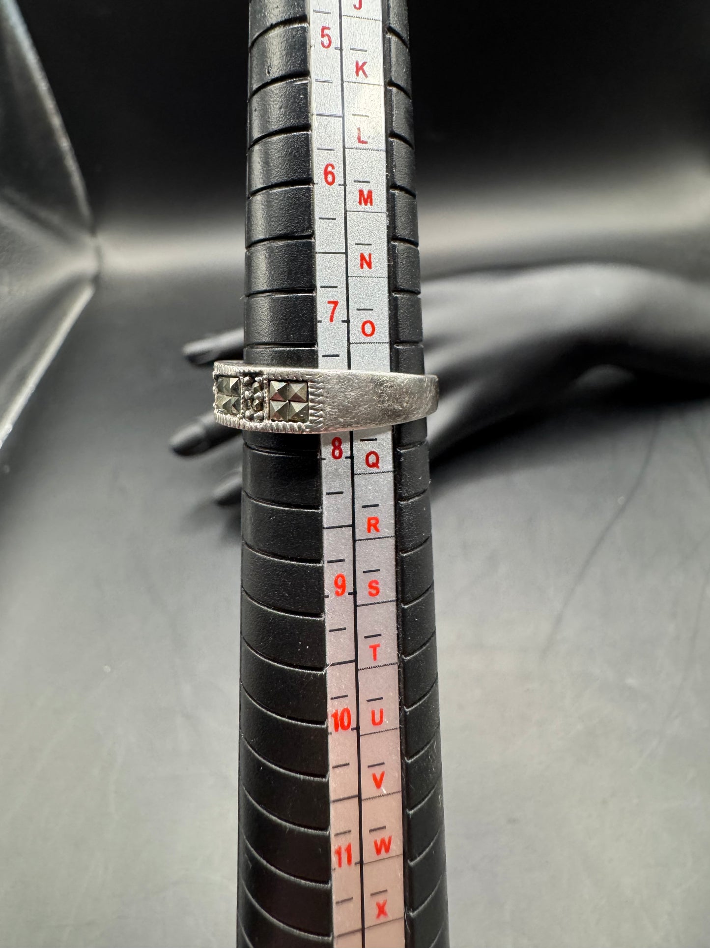 Sterling Marcasite Ring - Size 8