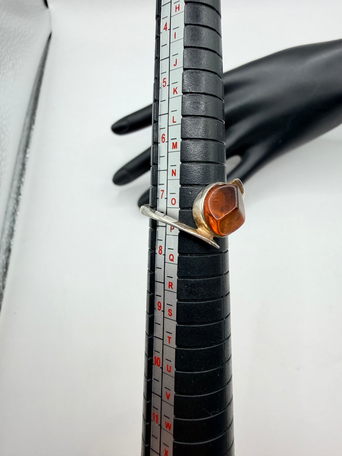 Amber Eclipse Ring — Size 7.5