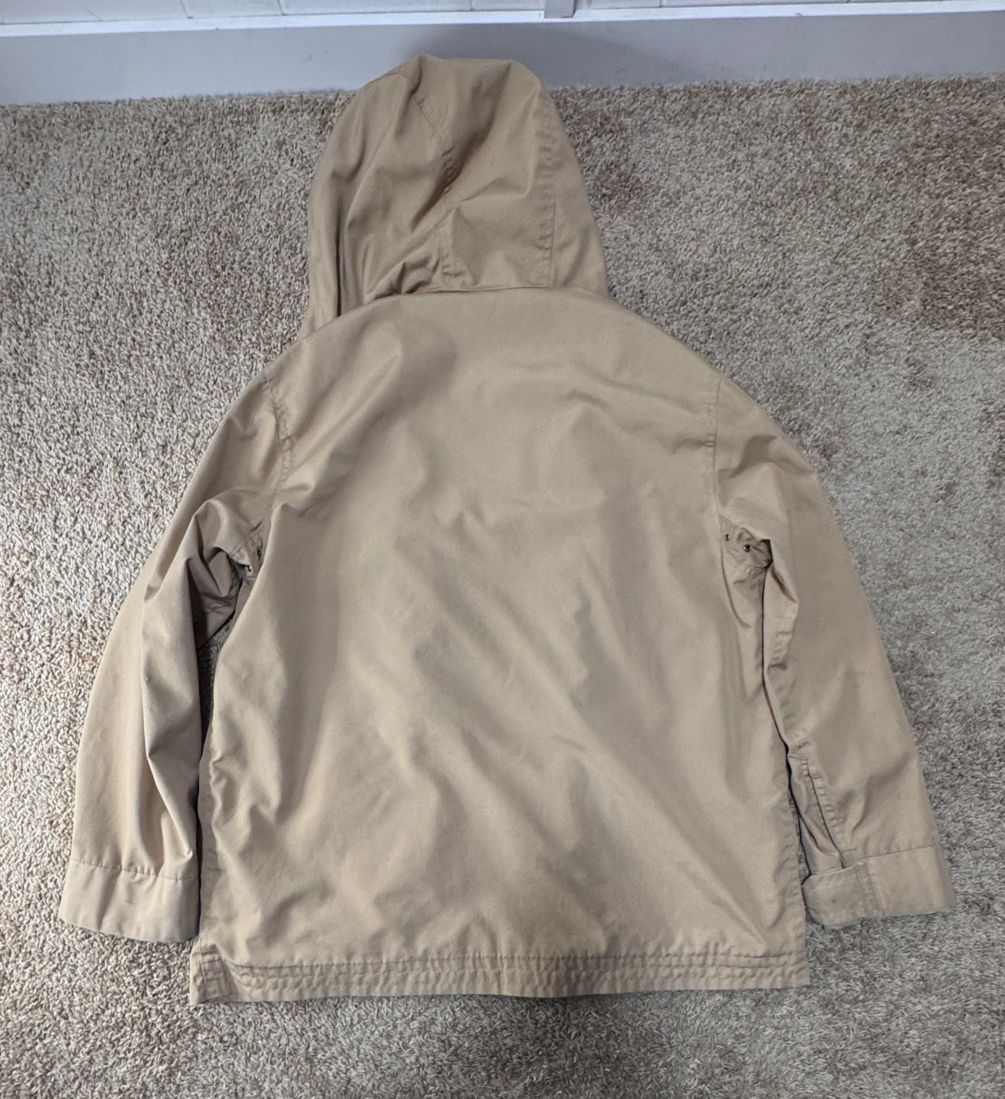 Vintage Timberland by Beck “Means” Parka – c. 1978–1983, Size L, Tan, Plaid Lined Hood