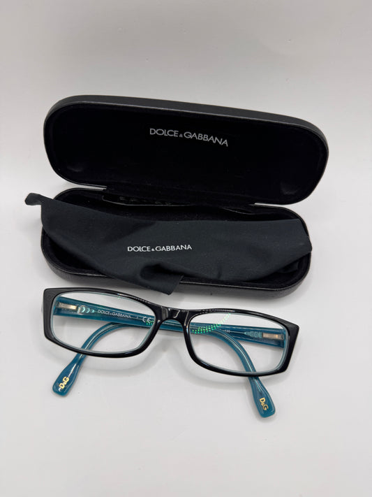 Dolce & Gabbana DD1212 1870 Eyeglasses – Black/Blue (Frame Only, Prescription Lenses Installed)