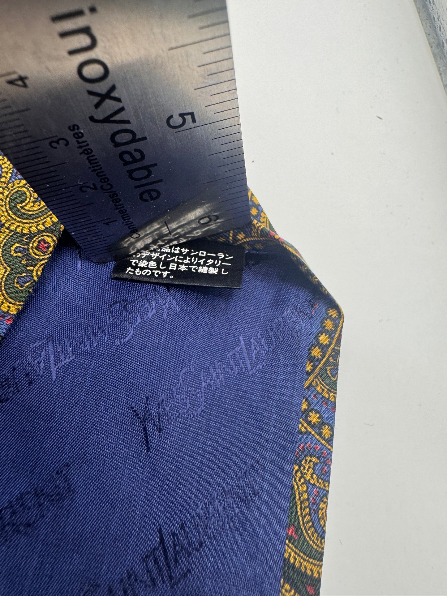 Vintage Yves Saint Laurent Silk Tie – Paisley Pattern, 54” x 3.5”, 100% Silk