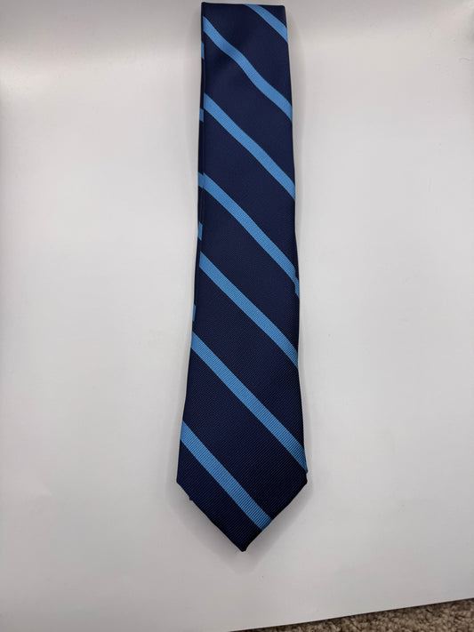 Vintage Tommy Hilfiger Tie – 100% Polyester, Classic Blue Stripe
