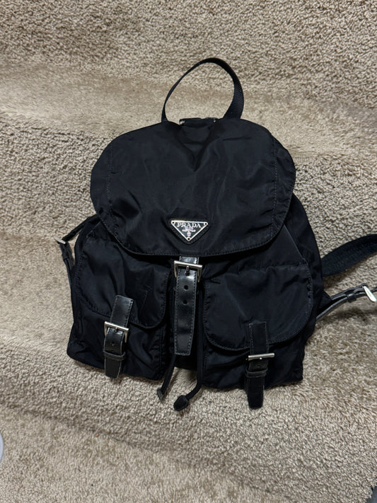 Authentic Prada Nylon Backpack Black – Classic Mini Rucksack Italy