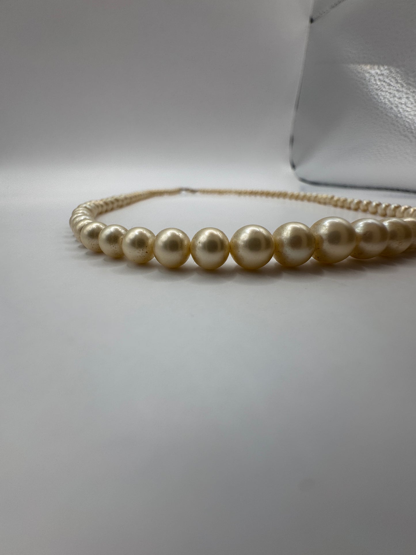 Vintage Natural Pearl Necklace – Painted, Excellent Condition