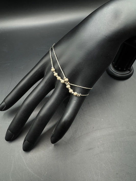 Sterling Silver Beaded Bracelet – 8”