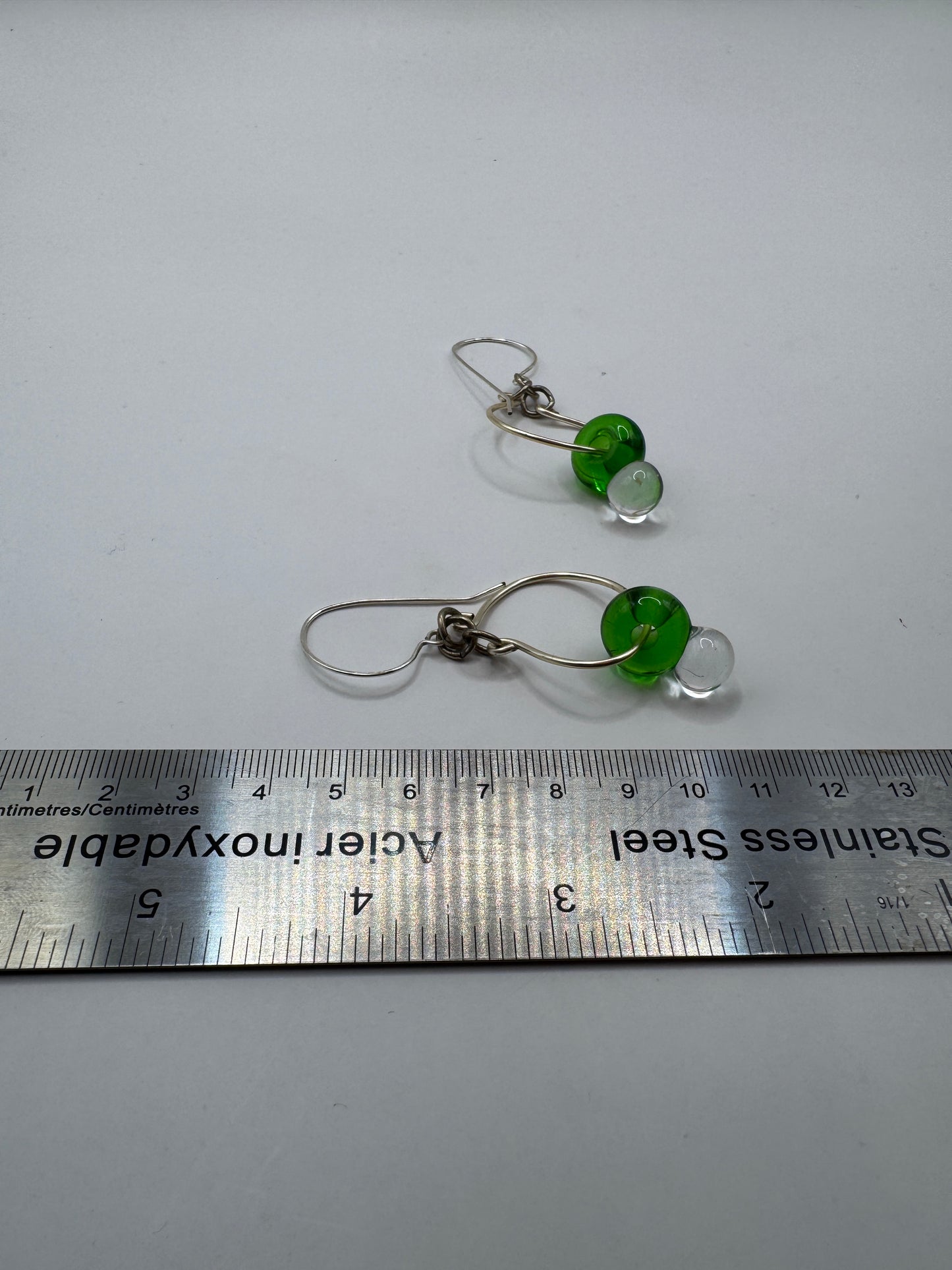Vintage Artisan Sterling Silver Earrings with Murano Glass – Excellent Condition