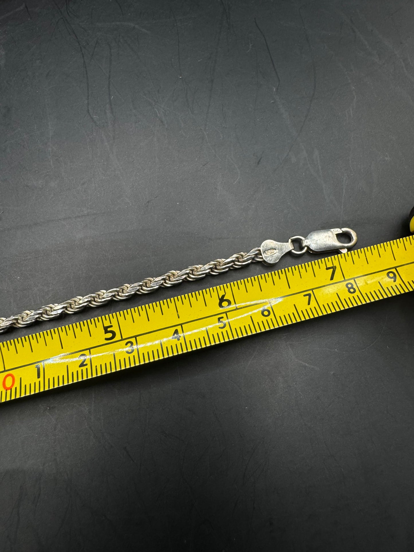 Sterling Silver Rope Chain Bracelet – 7”