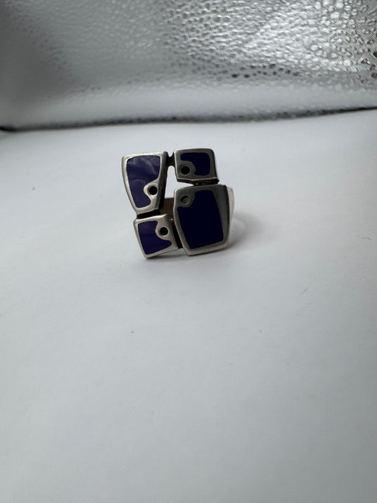 Vintage Mid-Century Modernist Ring – Size 6.5 Likely European Origin