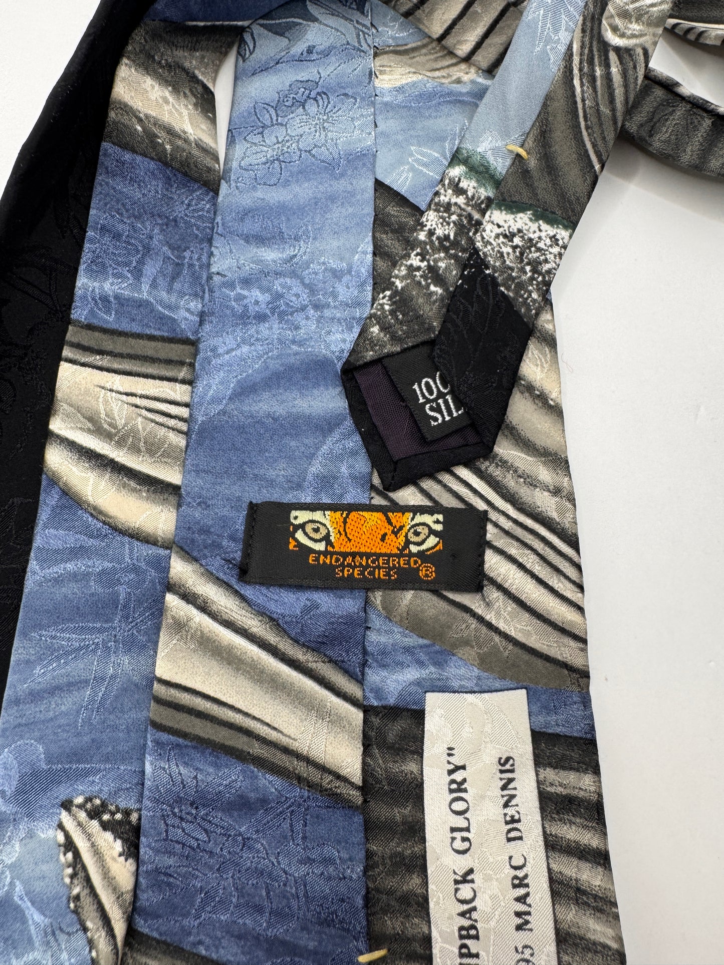 Vintage “Humpback Glory” Marc Denis Tie (1995) – 100% Silk, Whale Print