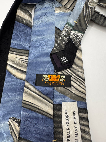 Vintage “Humpback Glory” Marc Denis Tie (1995) – 100% Silk, Whale Print