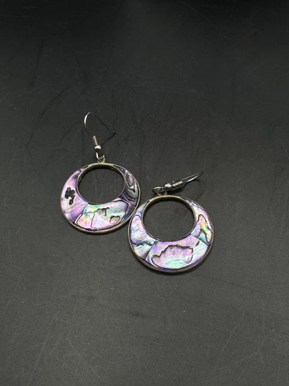 Abalone Shell 925 Mexico Silver Earrings