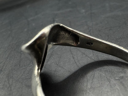 Sterling Silver 925 Wave Ring – Size 7.5