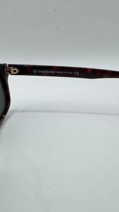 Vintage 90s Sergio Tacchini Tortoise Rectangle Sunglasses S.T. 1533-S Made in Italy