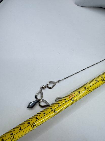 Vintage Mid-Century Titan Sterling Silver Hematite “Black Alaskan Diamond” Necklace – Excellent Condition
