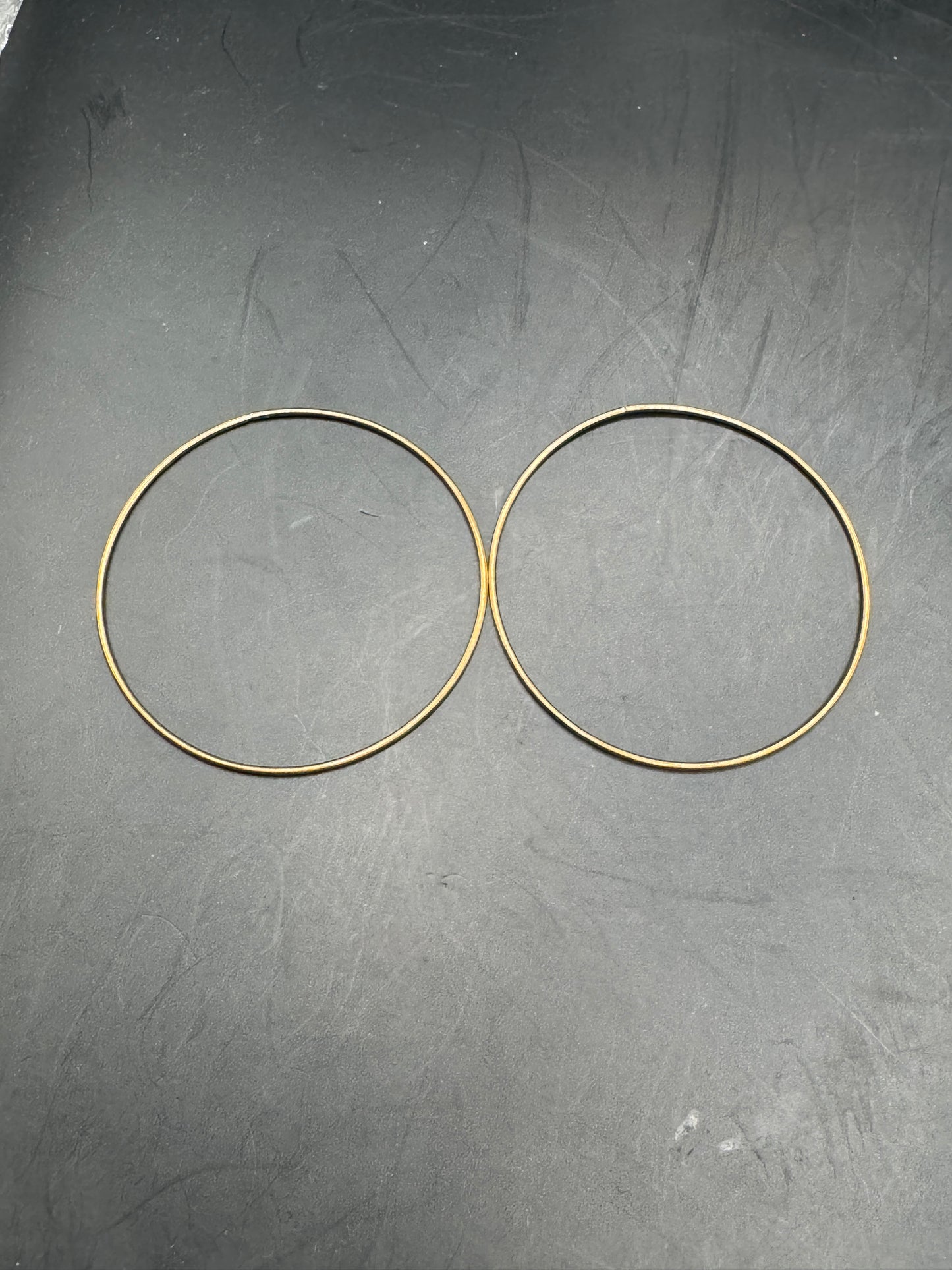 Vintage Dyadema Italy 925 Sterling Silver Gold Plated Hoop Earrings – Made in Italy