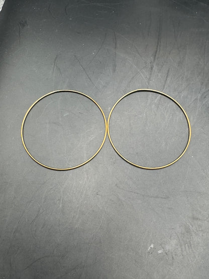 Vintage Dyadema Italy 925 Sterling Silver Gold Plated Hoop Earrings – Made in Italy