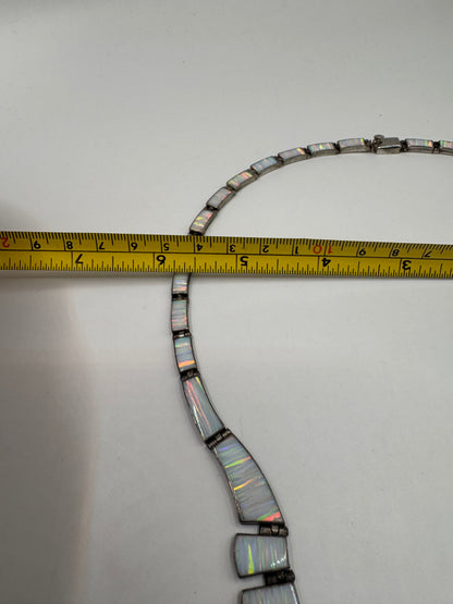 Vintage Opal Cleopatra Necklace – Sterling Silver
