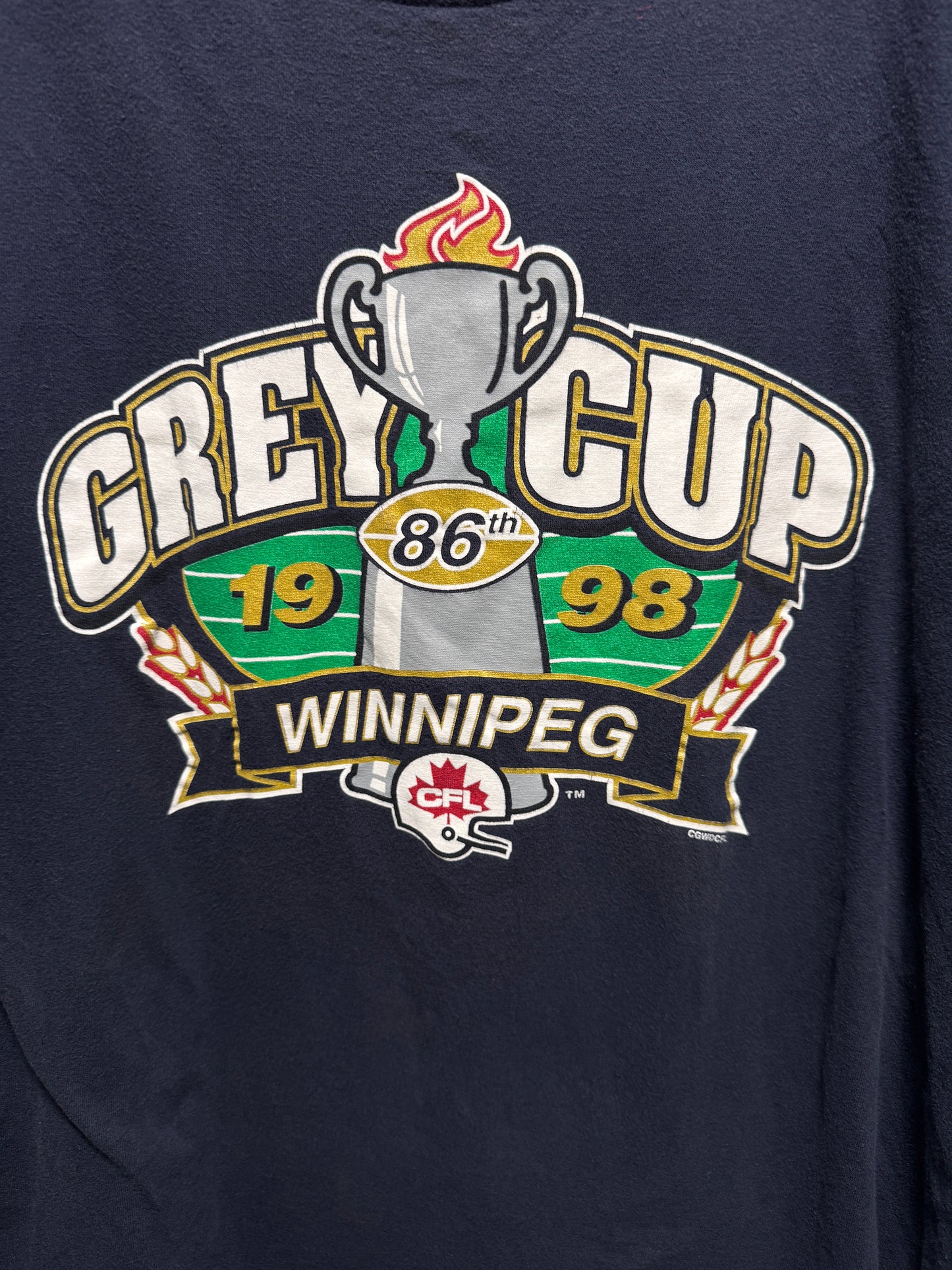 Vintage 1998 Grey Cup Winnipeg T-Shirt – CFL Souvenir Teez, Size XXL
