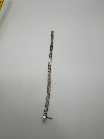 Vintage Sterling Silver Bracelet – Signed Italy 925, Multi-Strand Design