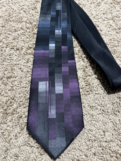 Vintage Pierre Cardin 100% Silk Tie – Abstract Geometric Designer Necktie 57” x 4”