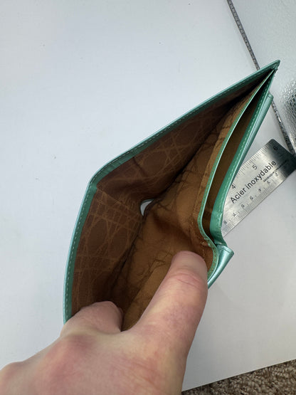 Authentic Christian Dior Wallet – 1970s/80s, Aqua Patent Leather, Excellent Condition