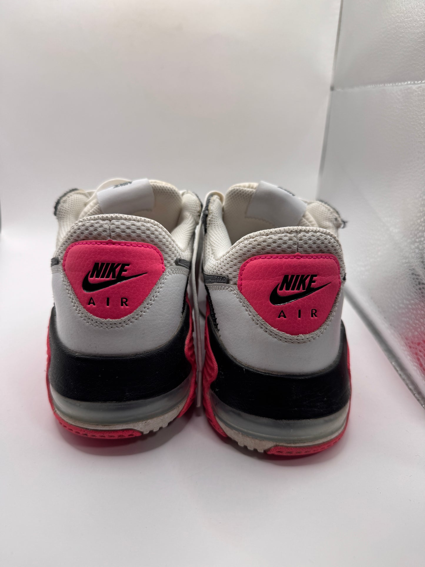 Women’s Nike Air Max Sneakers – White/Black/Pink – Size US 9 – Used