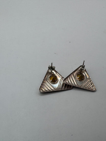Vintage Sterling Silver Earrings – Early 1970s, Excellent Condition