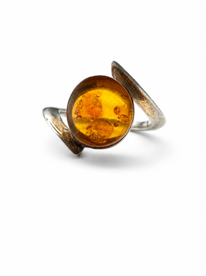 Amber Orbit Ring — Size 9