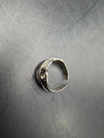 Sterling Silver Feather Ring - Size 5