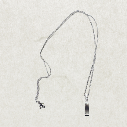 Vintage Sterling Silver Necklace with Crystal Pendant – 925