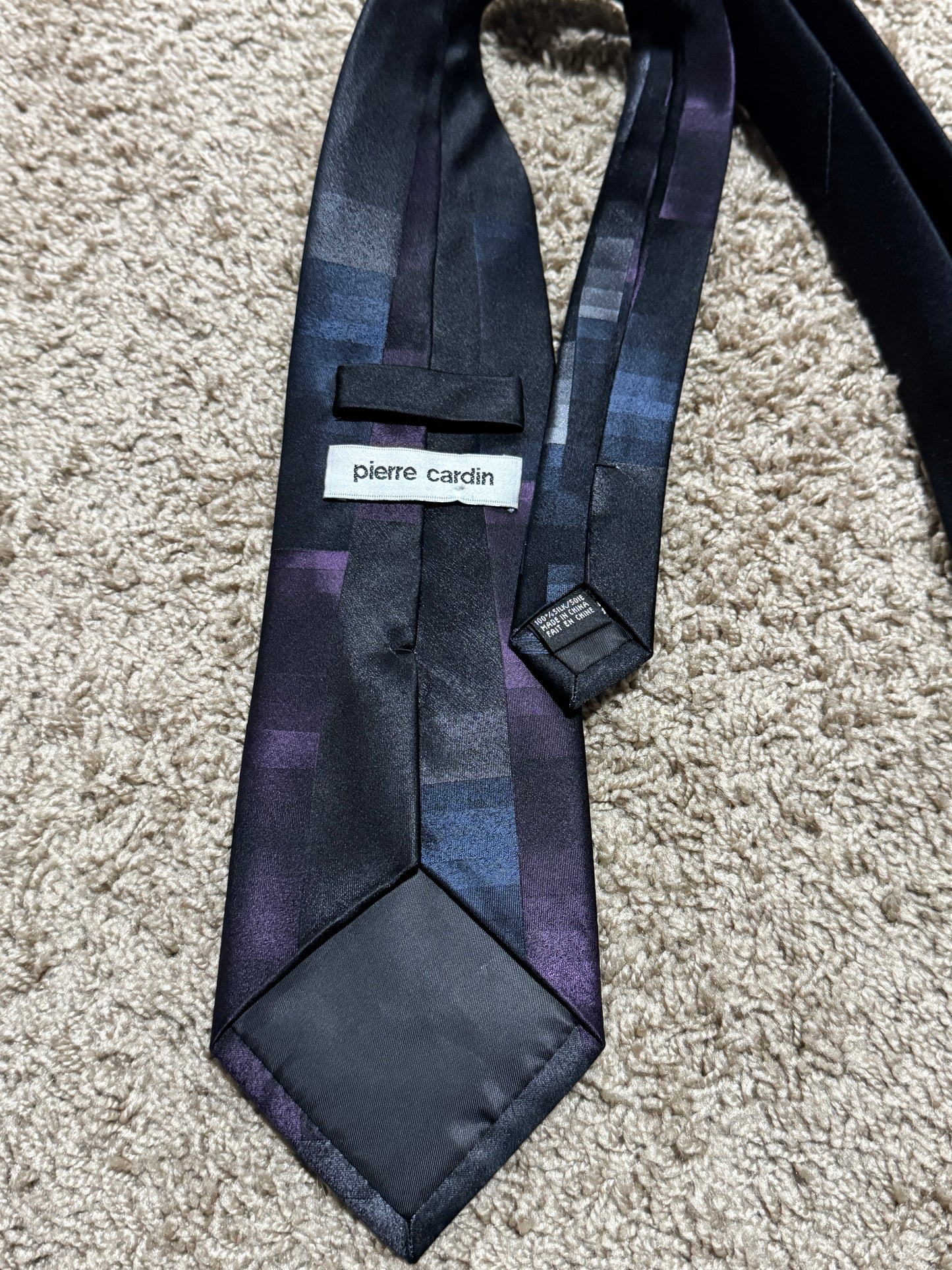 Vintage Pierre Cardin 100% Silk Tie – Abstract Geometric Designer Necktie 57” x 4”