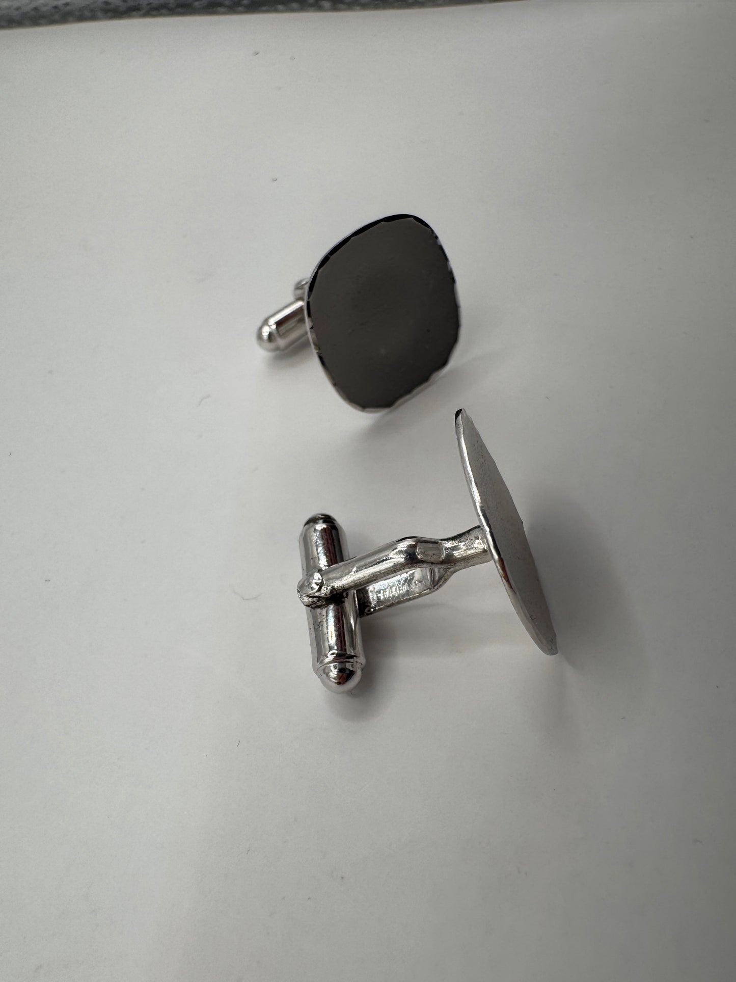 Vintage Sterling Silver Cufflinks – Classic Minimalist Design