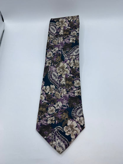Vintage Pierre Cardin 100% Silk Floral Paisley Tie, 58” x 4” – Excellent Condition