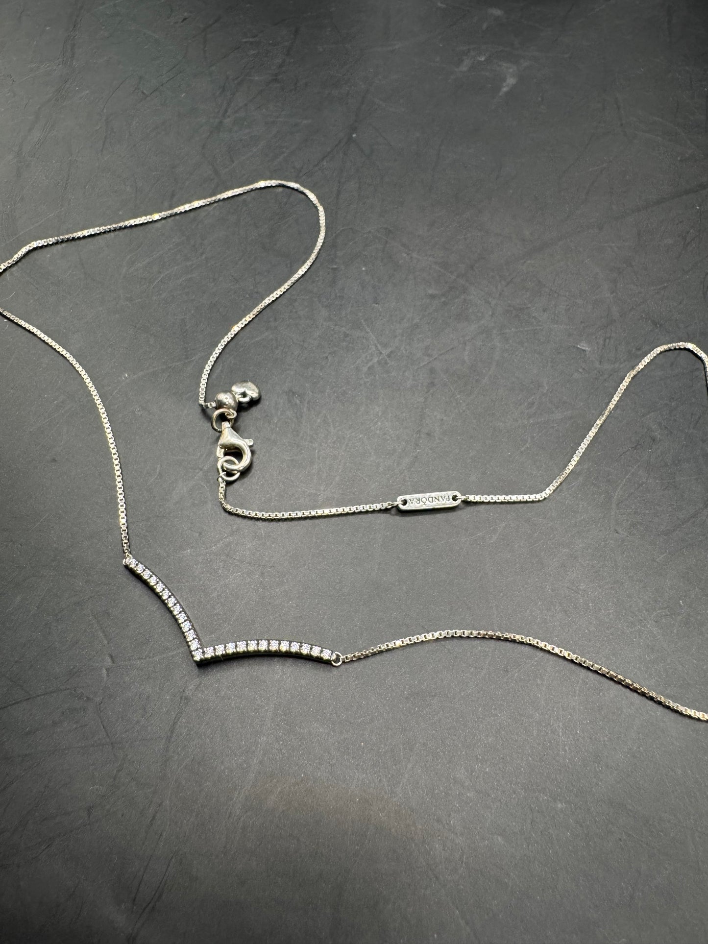 Pandora Shimmering Wish Necklace Silver 925