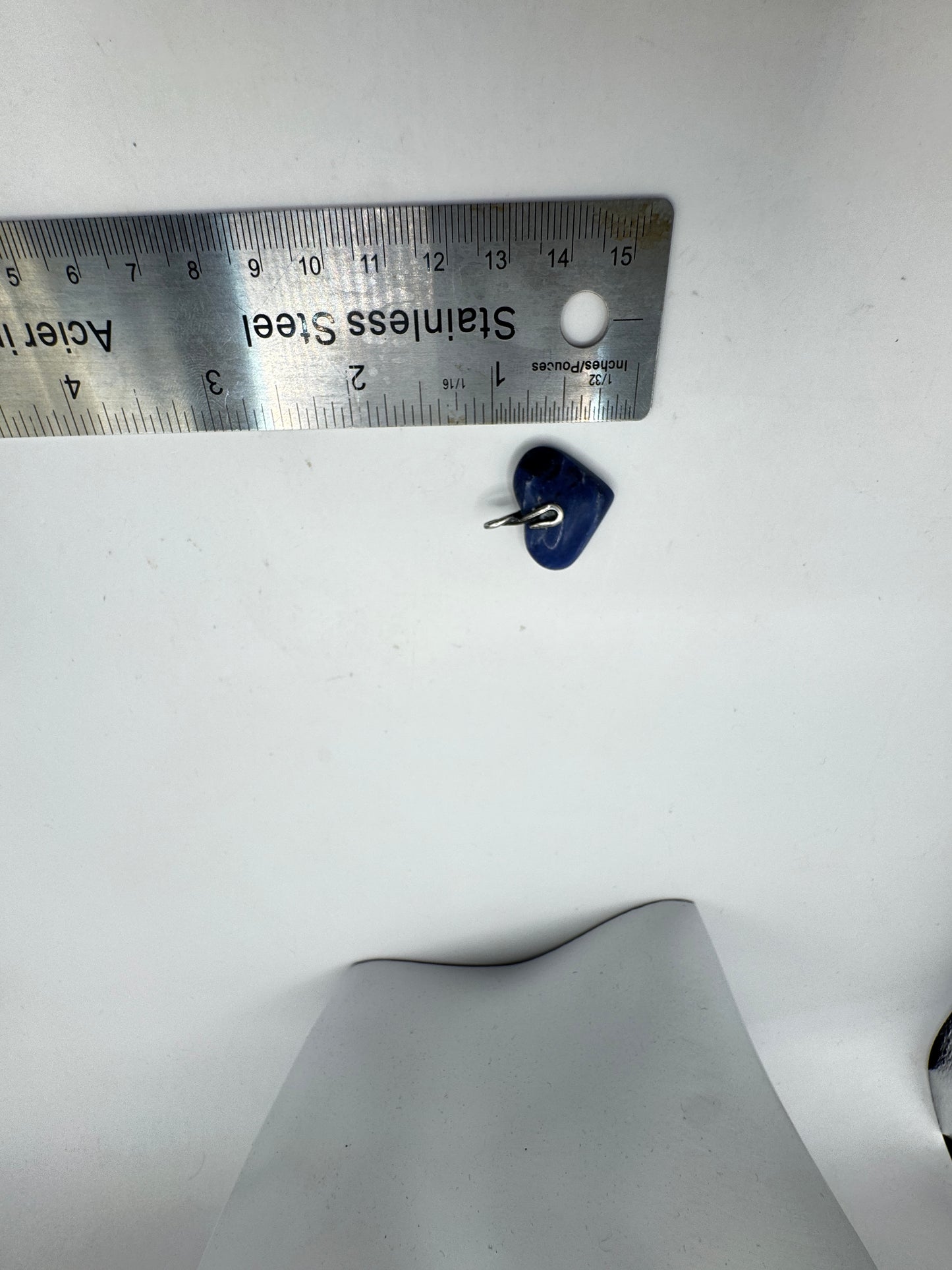 Vintage Sterling Silver Blue Sodalite Heart Pendant – Minimalist Stone Charm