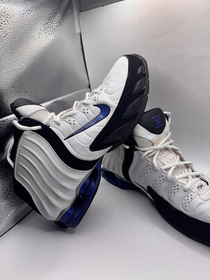 Vintage 2005 Nike Shox Lethal TB – Size 11, White/Black/Blue, Retro Basketball Sneakers