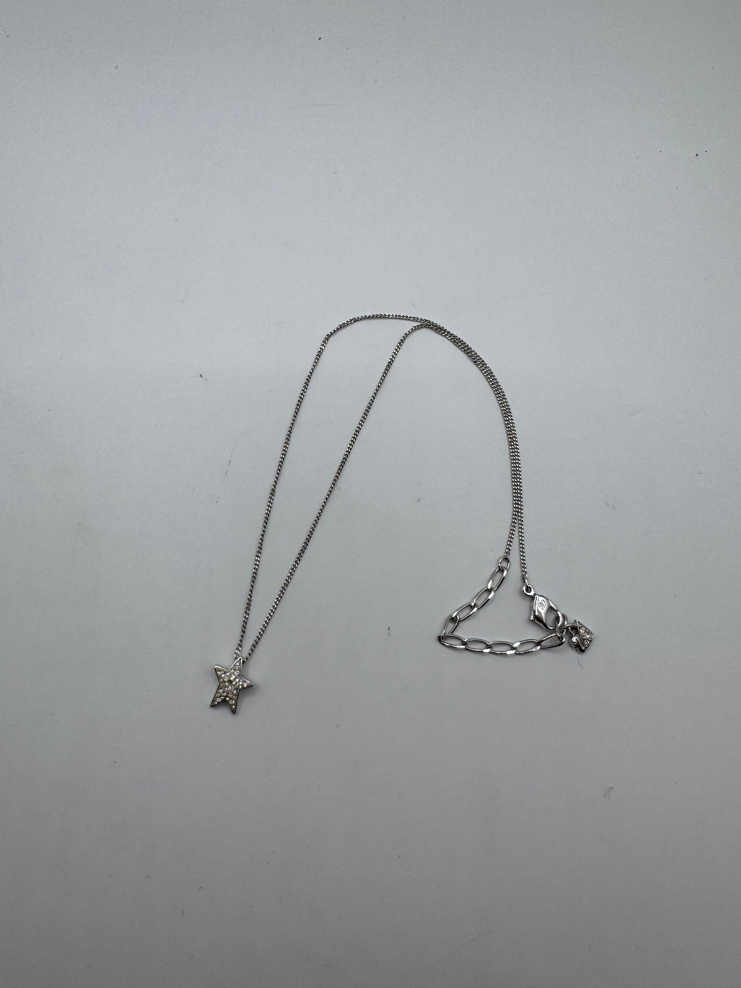 Swarovski Crystal Necklaces – Star & Heart Charms, Silver Tone, 19” Length
