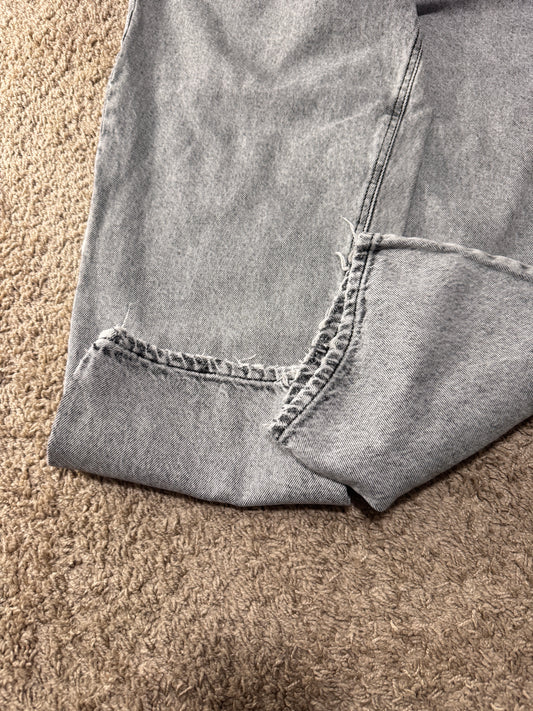 Empyre Women’s Jeans – Size 30, Grey Wash, Straight Leg, Raw Hem