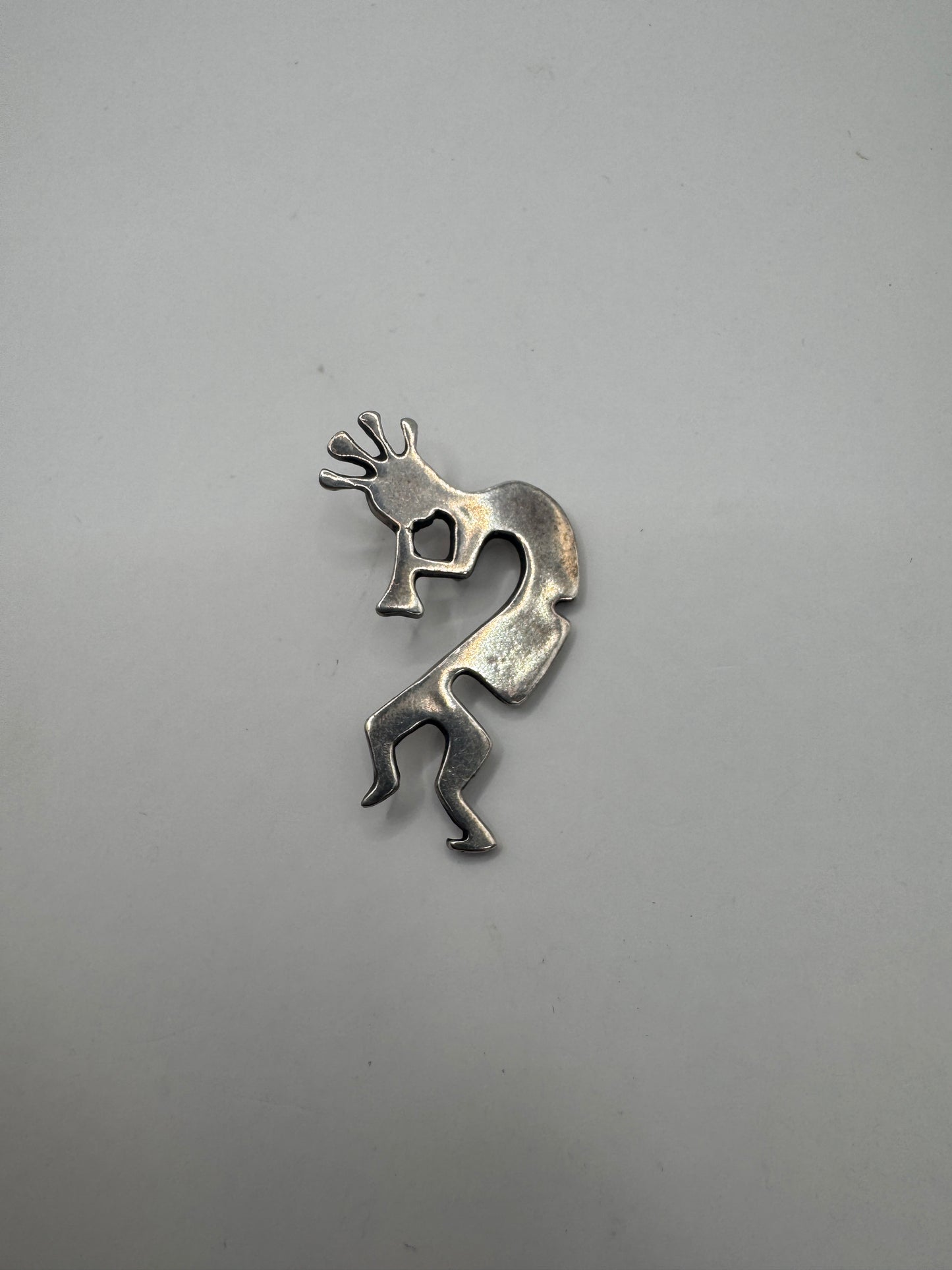 Large Sterling Silver Kokopelli Pendant – Vintage Native-Inspired Design