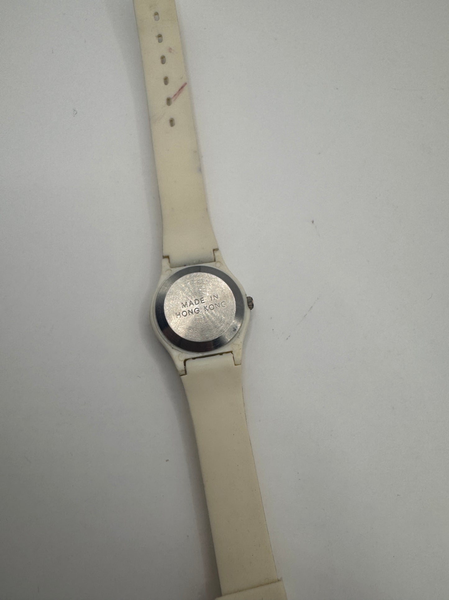 Vintage 1980s Reebok Quartz Watch – Retro Logo, Cream Band Working