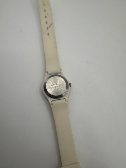Vintage 1980s Reebok Quartz Watch – Retro Logo, Cream Band Working